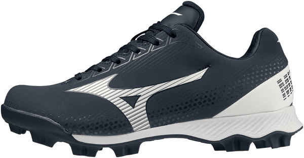 Mizuno Wave Lightrevo Low Molded Cleats - Navy White - HIT a Double