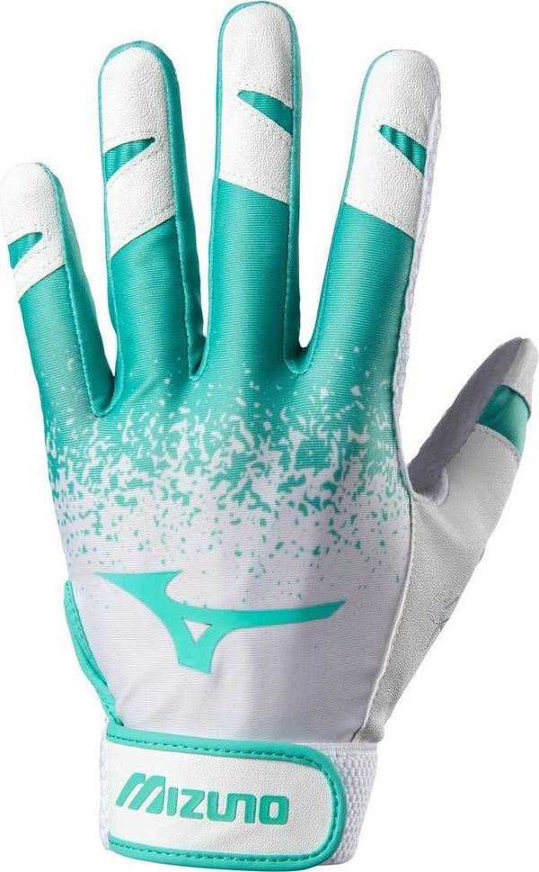 Mizuno Women's Finch Softball Batting Gloves - Mint White - HIT A Double
