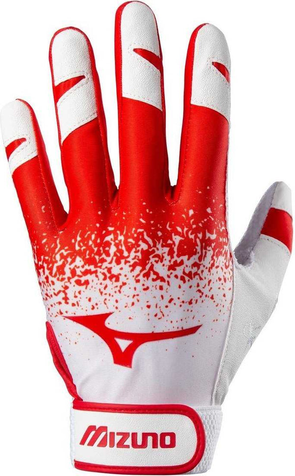 Mizuno Women's Finch Softball Batting Gloves - Red White - HIT a Double