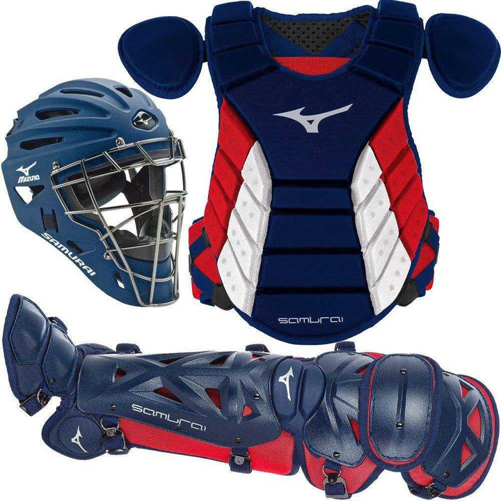 Mizuno Youth Samurai Box Set 380420 - Navy Red - Catcher's Gear - Hit A Double - 1