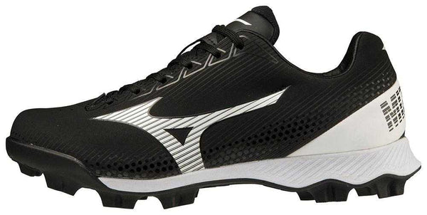 Mizuno Youth Wave Finch Lightrevo JR Low Molded Cleats - Black White - HIT a Double - 1