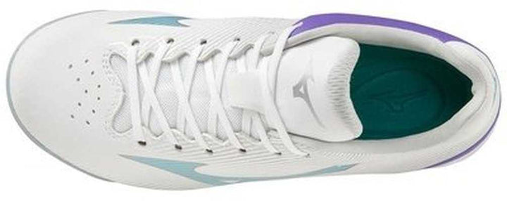 Mizuno Youth Wave Finch Lightrevo JR Low Molded Cleats - White Blue - HIT a Double - 4