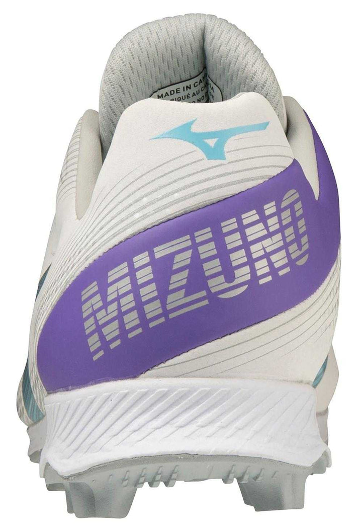 Mizuno Youth Wave Finch Lightrevo JR Low Molded Cleats - White Blue - HIT a Double - 5
