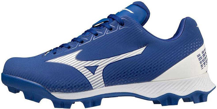 Mizuno Youth Wave Lightrevo JR Low Molded Cleats - Royal White - HIT a Double