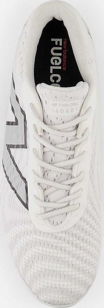 New Balance FuelCell PL4040v7 Low Molded Cleat - White - HIT a Double