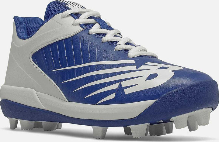 New Balance Youth J4040v6 Low Rubber Molded Cleat - Royal White - HIT a Double - 2