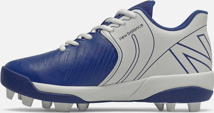 New Balance Youth J4040v6 Low Rubber Molded Cleat - Royal White - HIT a Double - 3