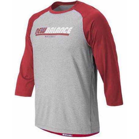 New Balance NB Raglan Baseball Top - Red - HIT a Double