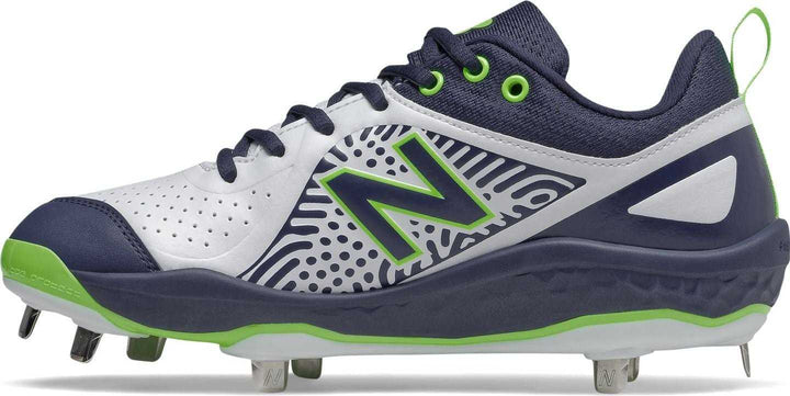 New Balance Velo2 Fresh Foam Metal Cleat Low-Cut - Navy Lime - HIT a Double