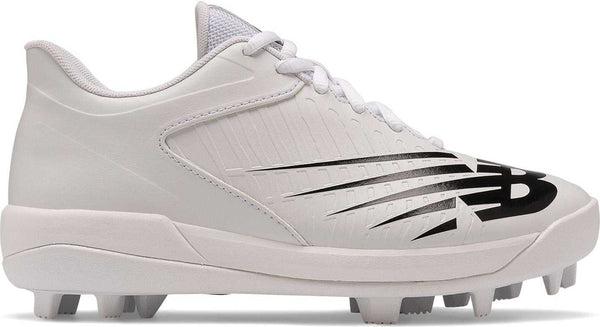 New Balance Youth J4040v6 Low Rubber Molded Cleat - White Black - HIT a Double