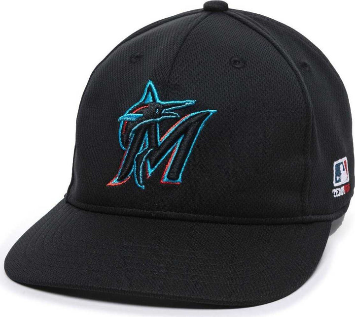 OC Sports MLB-350 MLB Polyester Baseball Adjustable Cap - Miami Marlins Home & Road - HIT a Double - 1