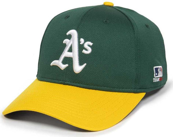 OC Sports MLB-350 MLB Polyester Baseball Adjustable Cap - Oakland Athletics Home - HIT a Double