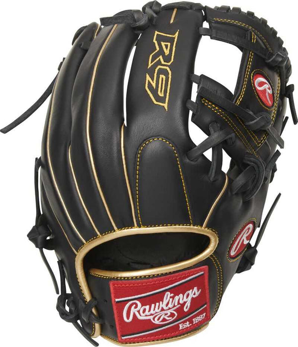 Rawlings R9 Series 11.50" 200-Pattern Infield Glove R9204-2BG - Black Gold - HIT a Double - 1