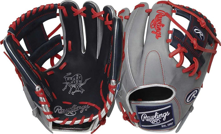 Rawlings 2022 Heart of the Hide R2G Lindor11.75" Infield Glove PRORFL12N - Gray Black - HIT a Double - 3