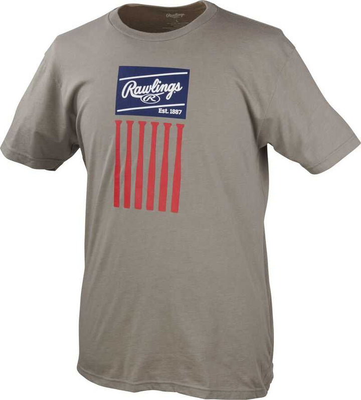 Rawlings Bat Flag Tee - Gray - HIT a Double - 1