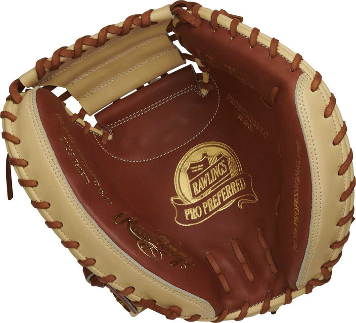 Rawlings Pro Preferred 33.00" Catcher's Mitt PROSCM33BRC - Bruciato Camel - HIT a Double - 2
