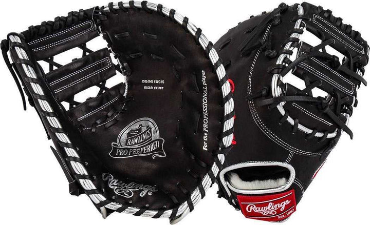 Rawlings Pro Preferred Anthony Rizzo 12.75" 1st Base Mitt RPROSAR44B - Black - HIT a Double - 3