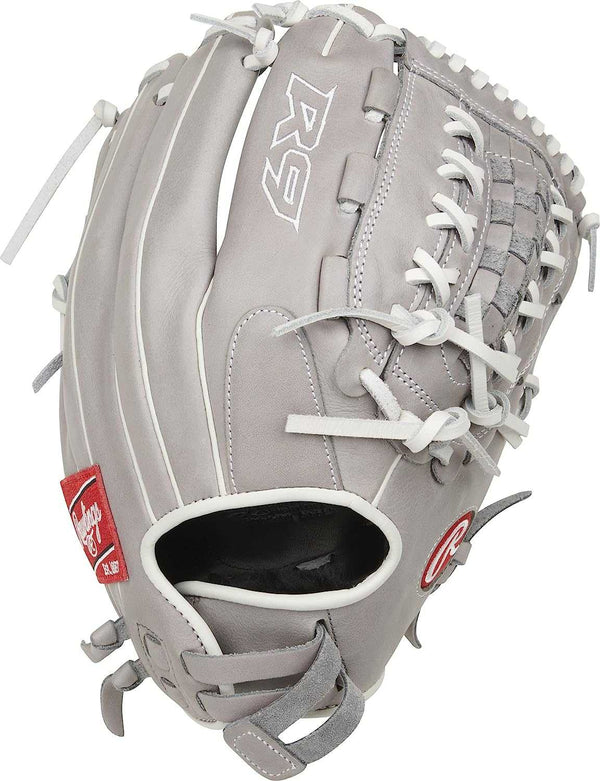 Rawlings R9 12.50" Fastpitch Infield Pitcher Glove R9SB125-18G - Gray White - HIT a Double - 1