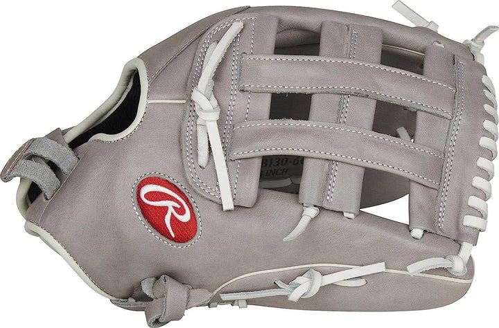 Rawlings R9 13.00" Fastpitch Utility Glove R9SB130-6G - Gray White - HIT a Double - 4