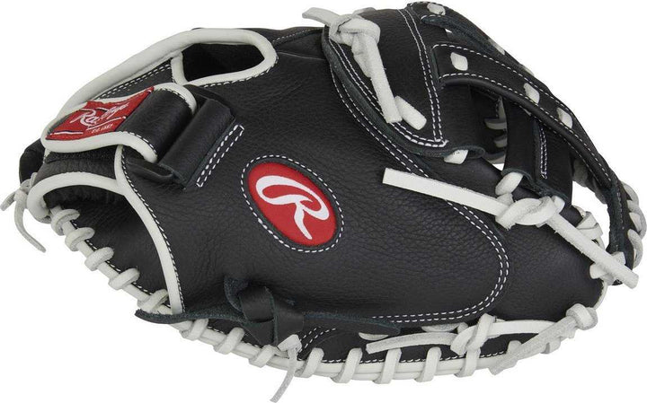 Rawlings Shut Out Series 31.50" Fastpitch Catcher's Mitt RSOCM315BW - Black White - HIT a Double - 4