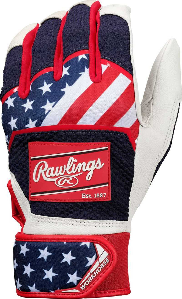 Rawlings Workhorse Adult Batting Gloves - US2 - HIT a Double - 1