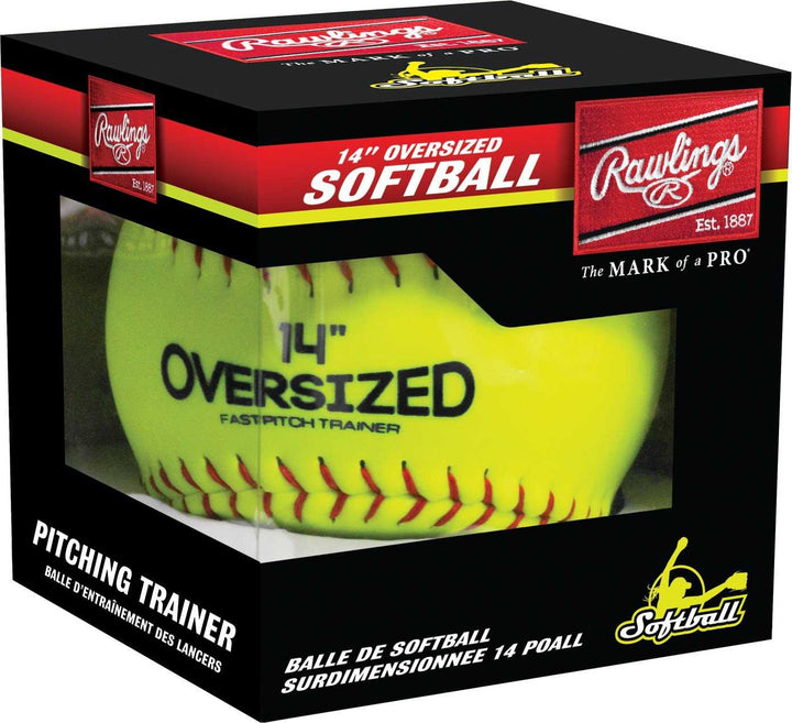 Rawlings 14" Oversized Pitcher's Training Softball - Yellow - HIT a Double