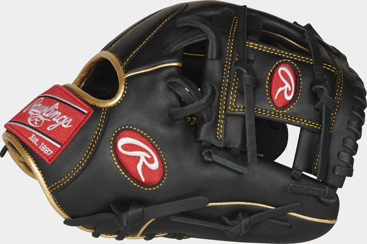 Rawlings 2021 R9 Series 11.50" 200-Pattern Infield Glove R9204-2BG - Black Gold