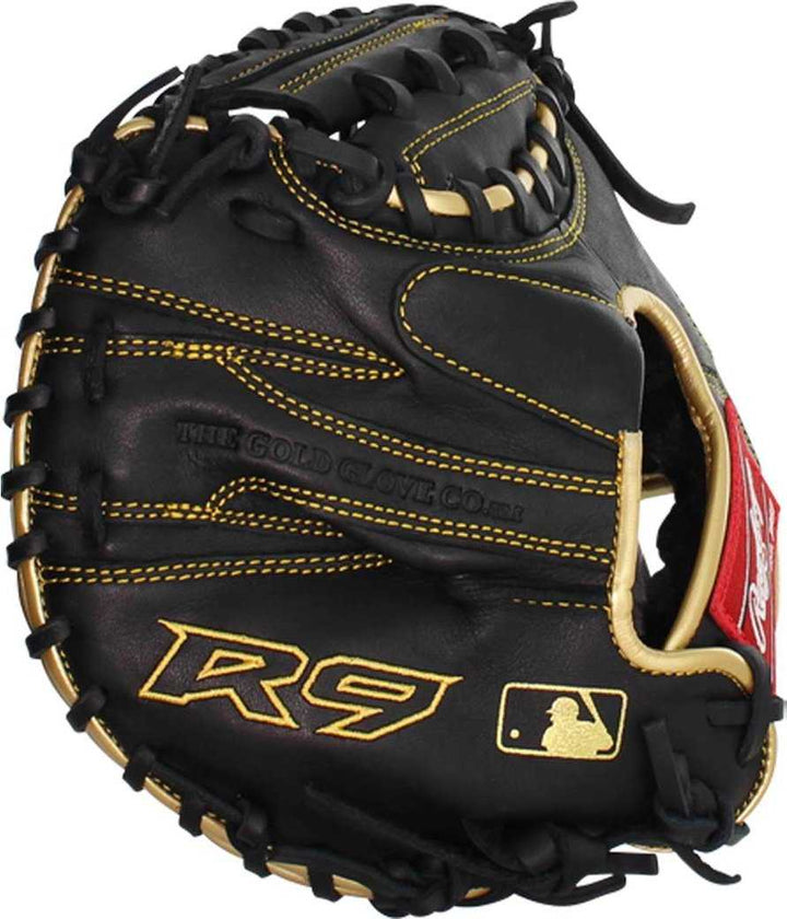Rawlings 2021 R9 Series 27.00" Catcher's Training Mitt R9TRCM - Black Gold - HIT A Double