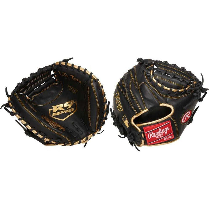 Rawlings 2021 R9 Series 27.00" Catcher's Training Mitt R9TRCM - Black Gold - HIT A Double