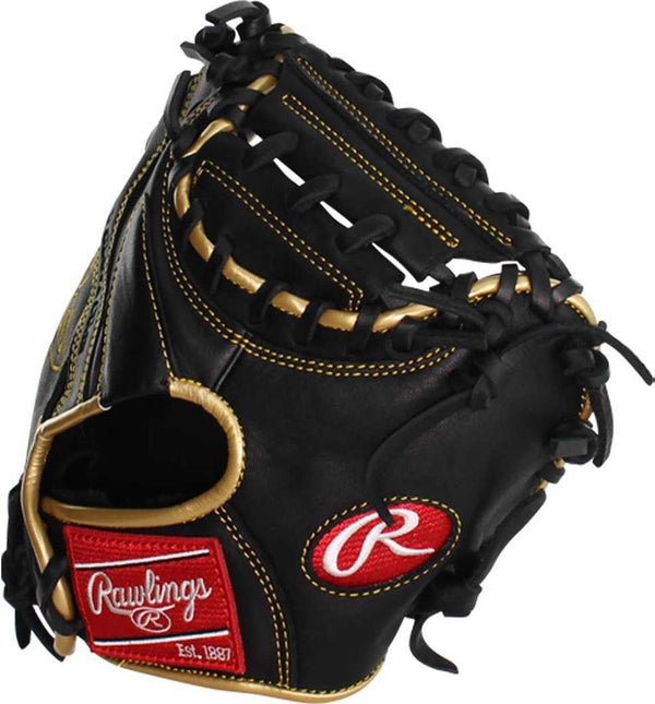 Rawlings 2021 R9 Series 27.00" Catcher's Training Mitt R9TRCM - Black Gold - HIT A Double