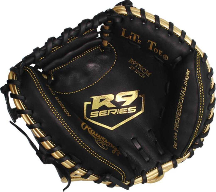 Rawlings 2021 R9 Series 27.00" Catcher's Training Mitt R9TRCM - Black Gold - HIT A Double