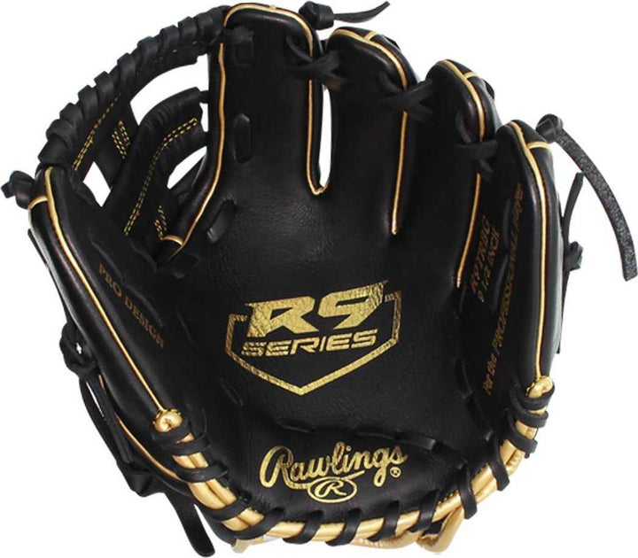 Rawlings 2021 R9 Series 9.50" Training Glove R9TRBG - Black Gold - HIT A Double