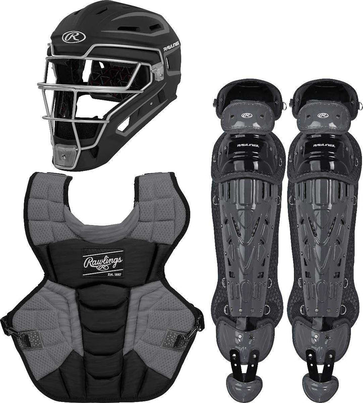 Rawlings 2022 Velo 2.0 Intermediate Catcher's Set - Black Graphite - HIT a Double