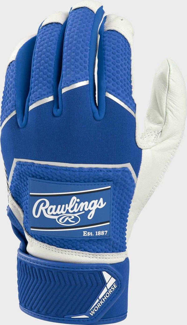 Rawlings 2022 Workhorse Youth Batting Gloves - Royal - HIT a Double