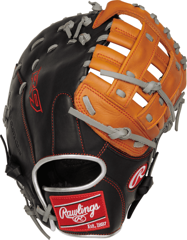Rawlings 2023 R9 Contour Series 12.00" First Base Mitt R9FMU-17BT- Black Tan - HIT a Double