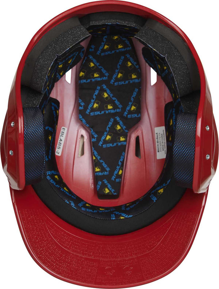 Rawlings Mach Gloss Color Batting Helmet - Scarlet Red - HIT A Double