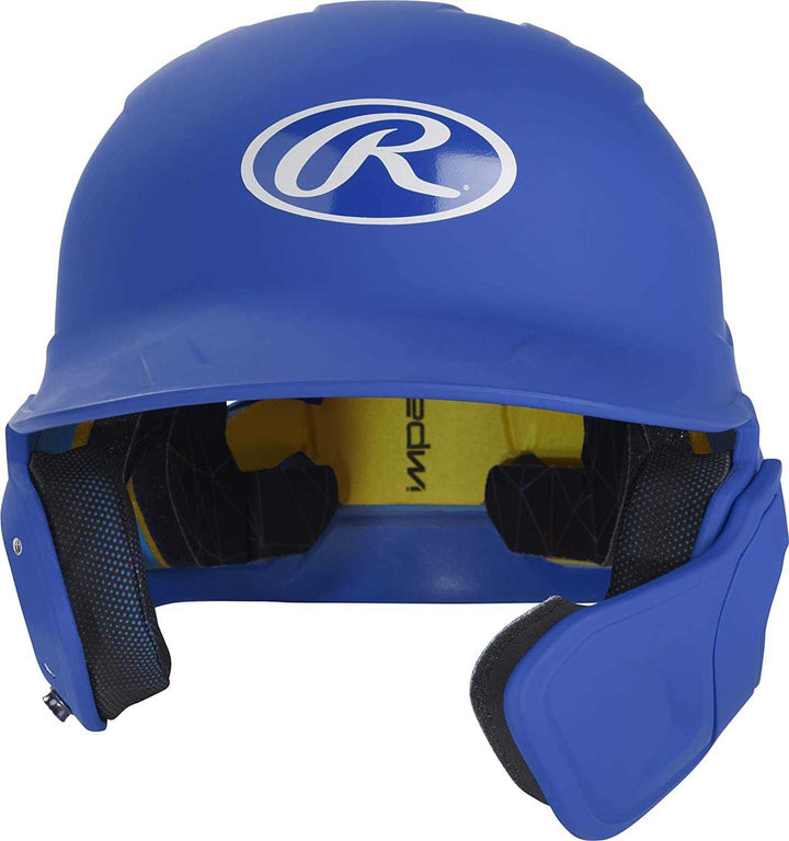 Rawlings Mach Matte Color Batting Helmet with Adjustable Jaw Guard - Royal - HIT a Double - 1