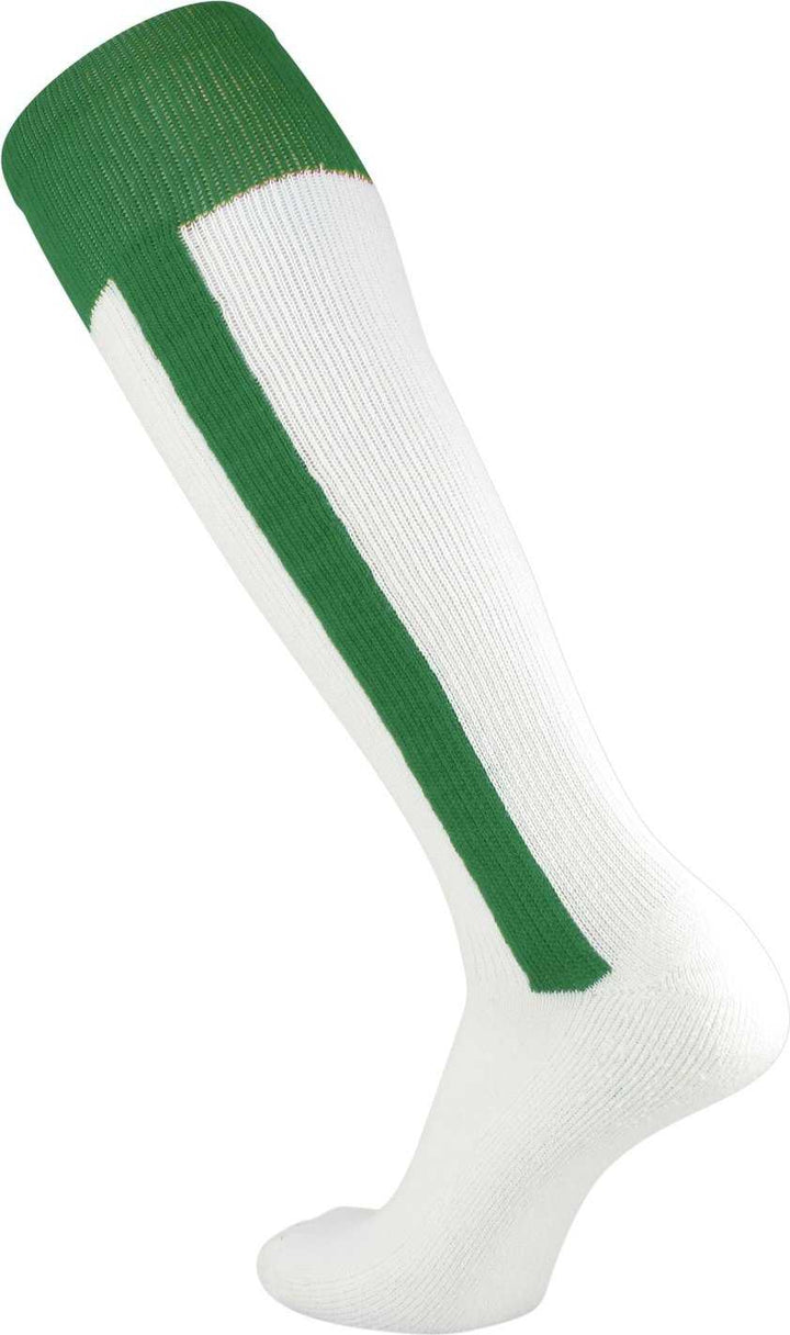 TCK 2-N-1 Premium Knee High Stirrup Socks - Kelly White - HIT a Double