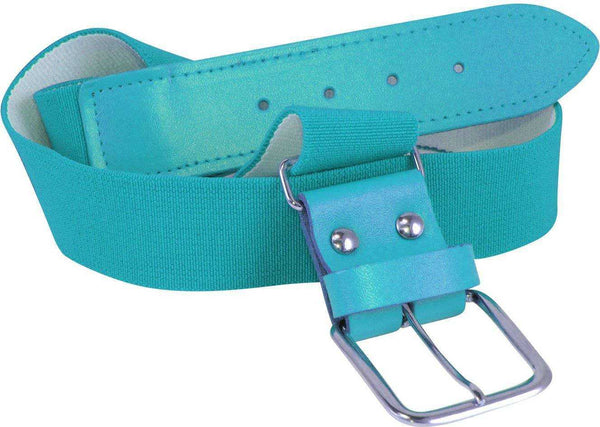 TCK (Twin City Kniting) Adjustable Elastic Baseball Belts - Marlin Teal - HIT A Double