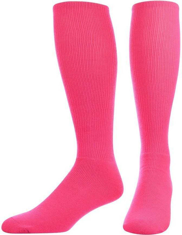 TCK All Sport Polyester Knee High Tube Socks - Hot Pink - HIT a Double