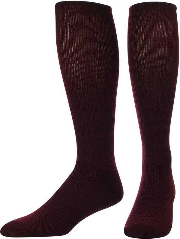 TCK All Sport Polyester Knee High Tube Socks - Maroon - HIT a Double