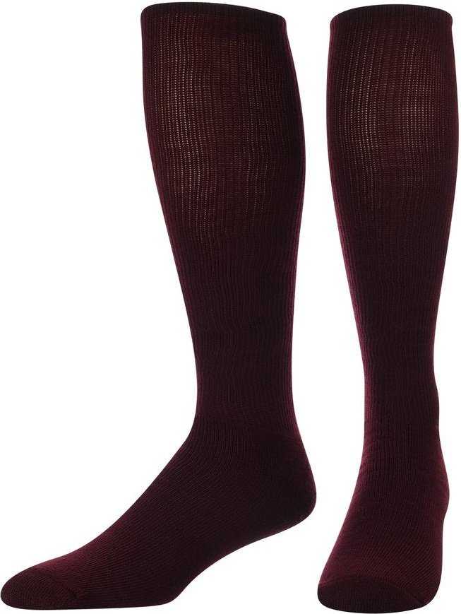 TCK All Sport Polyester Knee High Tube Socks - Maroon - HIT a Double