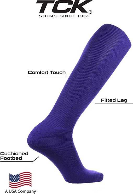 TCK All Sport Polyester Knee High Tube Socks - Purple - HIT a Double