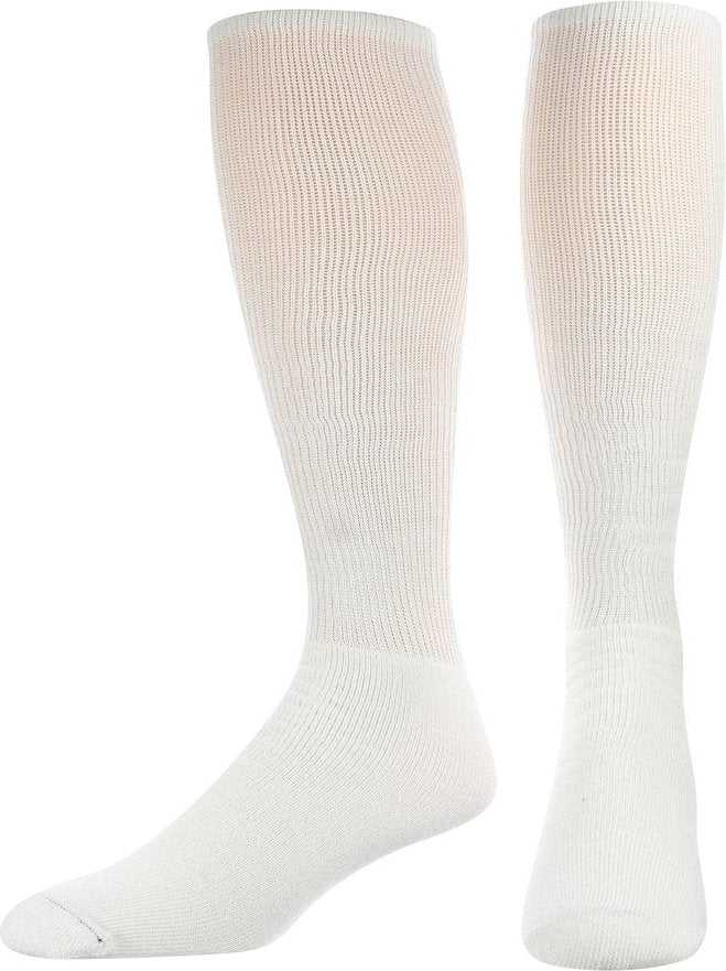 TCK All Sport Polyester Knee High Tube Socks - White - HIT a Double