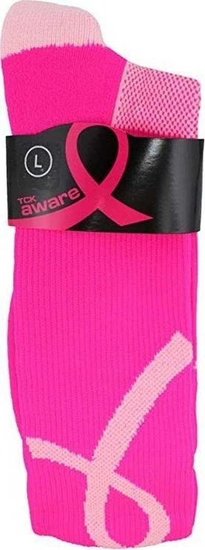 TCK Aware Breast Cancer Ribbon Crew Socks - Pink - HIT a Double