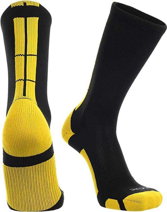 TCK Baseline 3.0 Athletic Crew Socks - Black Gold - HIT a Double