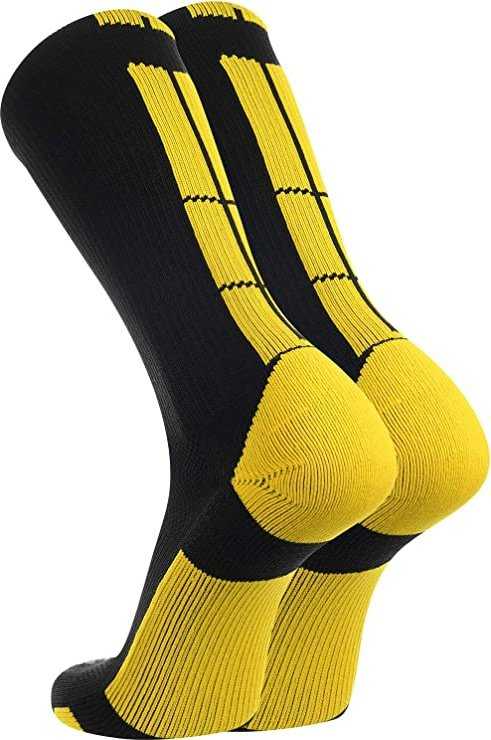 TCK Baseline 3.0 Athletic Crew Socks - Black Gold - HIT a Double