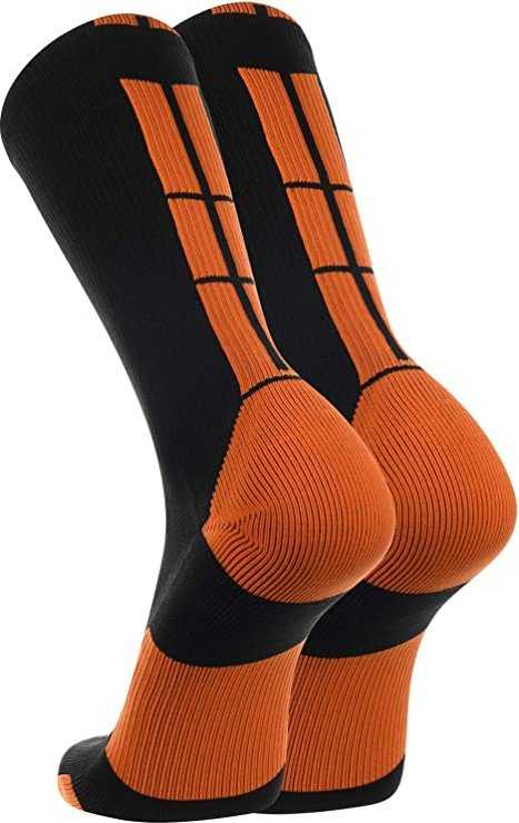 TCK Baseline 3.0 Athletic Crew Socks - Black Scarlet - HIT a Double