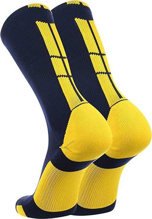 TCK Baseline 3.0 Athletic Crew Socks - Navy Gold - HIT a Double