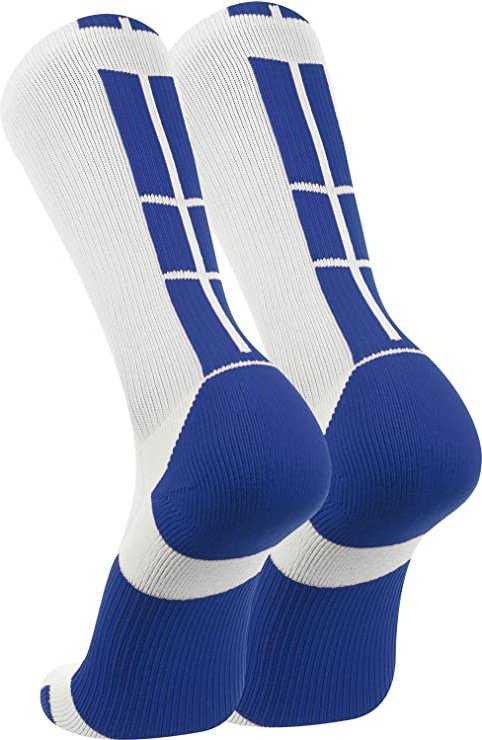 TCK Baseline 3.0 Athletic Crew Socks - White Royal - HIT a Double